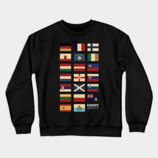 Europe Country Flags Set Crewneck Sweatshirt